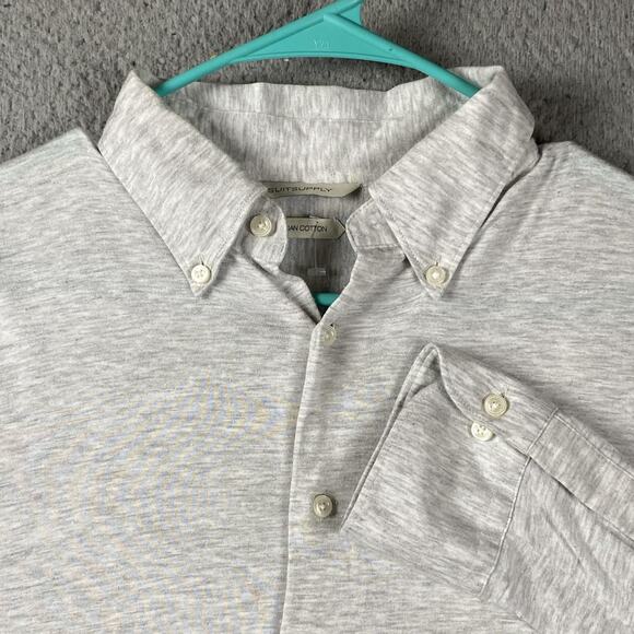 Suitsupply Italian Fabrics Egyptian Cotton Button Shirt Men's Extra Slim 39 15.5 - Picture 3 of 10